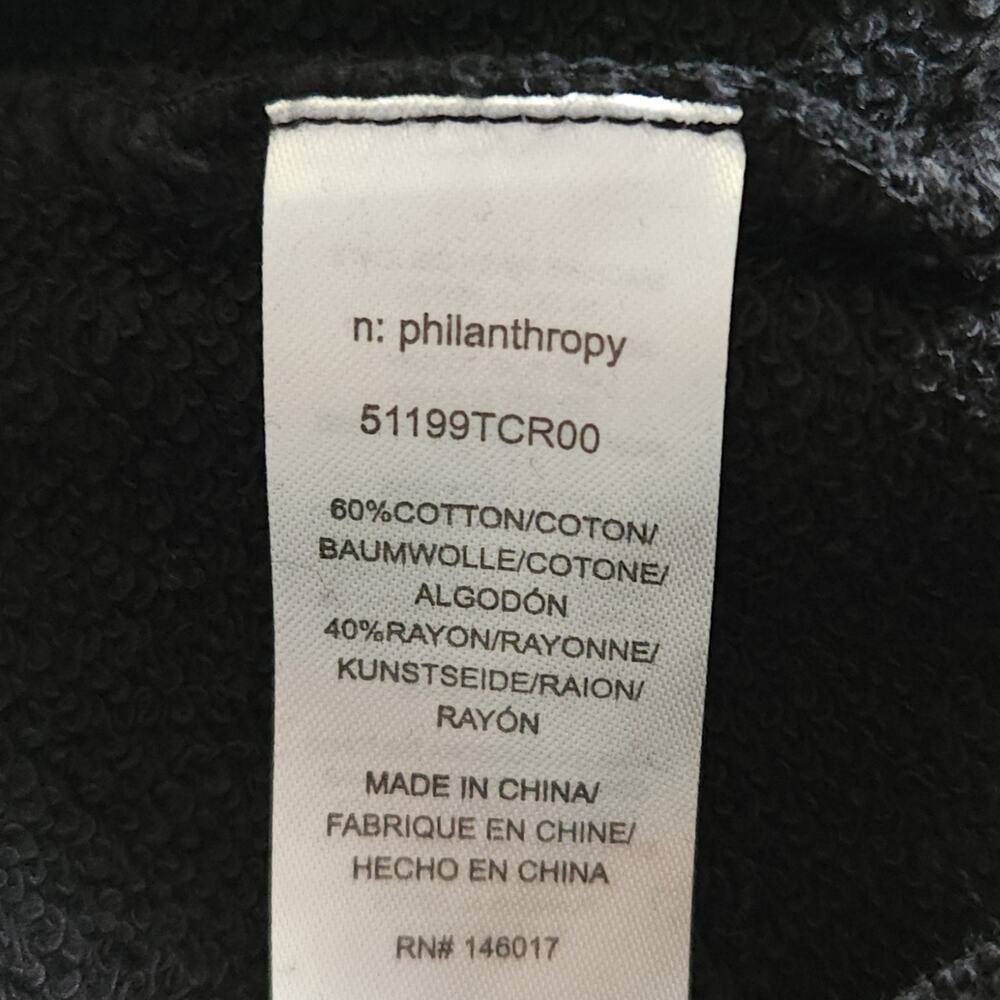 n:PHILANTHROPY Coco destroyed distressed sweat shorts in vintage black Sz XS NEW - Picture 7 of 10